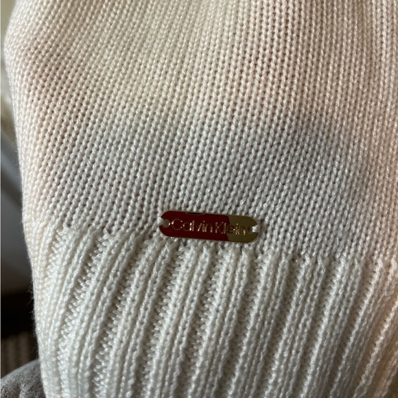 Calvin Klein Knit Sweater Cream Size Medium - Picture 7 of 7